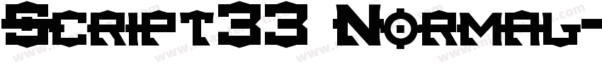 Script33 Normal字体转换